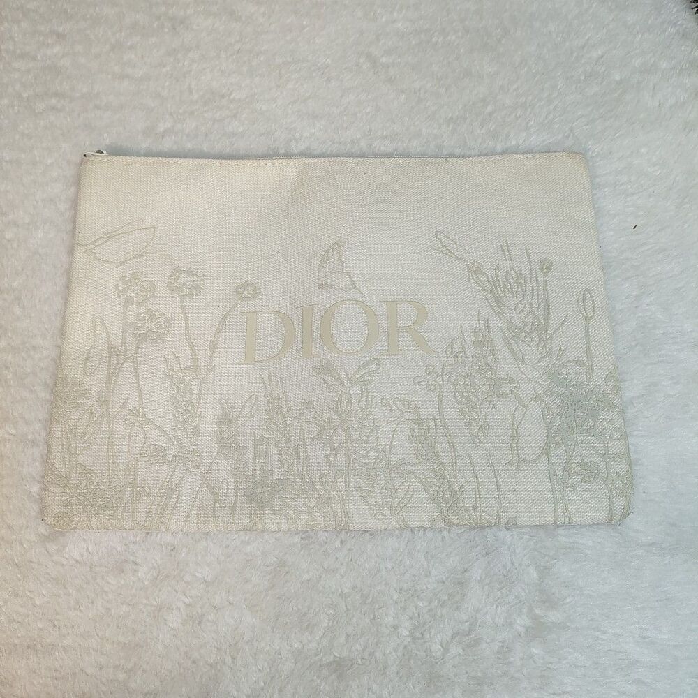 Authentic Luxury Designer DIOR Pouch Makeup Bag Great For Travel, Or Makeup